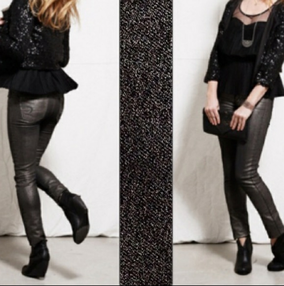 American eagle Metallic Stretch Jeans black 14
